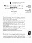 Research paper thumbnail of Mission statements in Slovene enterprises