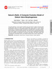 Research paper thumbnail of Nature's Batik: A Computer Evolution Model of Diatom Valve Morphogenesis