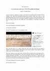 Research paper thumbnail of A very short note on the 'new' XVI K NOV graffiti from Pompeii.