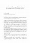 Research paper thumbnail of Le rôle du récit historique dans la définition du statut juridique des communs fonciers