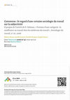 Research paper thumbnail of Cotroverse : le regard d'une certaine sociologie du travail sur la subjectivité