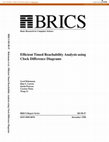 Research paper thumbnail of Efficient Timed Reachability Analysis using Clock Difference Diagrams