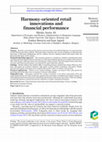 Research paper thumbnail of Harmony-oriented retail innovations and financial performance