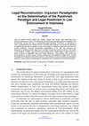 Research paper thumbnail of Legal Reconstruction: Ingsutan Paradigmatic on the Determination of the Positivism Paradigm and Legal Positivism in Law Enforcement in Indonesia