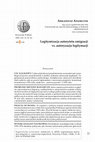 Research paper thumbnail of Legitymizacja autorytetu emigracji vs. autoryzacja legitymacji