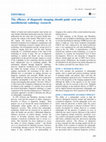 Research paper thumbnail of The efficacy of diagnostic imaging should guide oral and maxillofacial radiology research