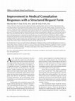 Research paper thumbnail of Improvement in Medical Consultation Responses with a Structured Request Form