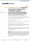 Research paper thumbnail of Publisher Correction: Combining multi-marker metabarcoding and digital holography to describe eukaryotic plankton across the Newfoundland Shelf