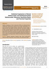 Research paper thumbnail of Statistical Copolymers Of Benzyl Methacrylate And Diethylaminoethyl Methacrylate: Monomer Reactivity Ratios And Thermal Properties