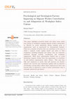 Research paper thumbnail of Psychological and Sociological Factors Impacting on Migrant Worker Contribution to, and Adaptation of, Workplace Safety Culture