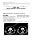 Research paper thumbnail of Idiopathic aneurysm of the pulmonary artery in a patient with coronary disease