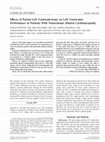 Research paper thumbnail of Effects of partial left ventriculectomy on left ventricular performance in patients with nonischemic dilated cardiomyopathy