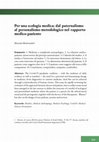 Research paper thumbnail of Per una ecologia medica: dal paternalismo al personalismo metodologico nel rapporto medico-paziente