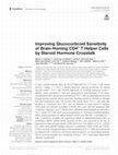 Research paper thumbnail of Improving Glucocorticoid Sensitivity of Brain-Homing CD4+ T Helper Cells by Steroid Hormone Crosstalk