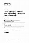 Research paper thumbnail of An Empirical Method for Adjusting Time Use Data in Brazil