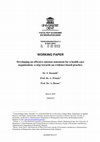 Research paper thumbnail of Developing an effective mission statement for a health care organization: a step towards an evidence-based practice