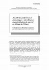 Research paper thumbnail of Au-delà des performances économiques : microfinance et généralisation du marché en Afrique de l'Ouest