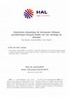 Research paper thumbnail of Annotation sémantique de documents cliniques psychiatriques français fondée sur une ontologie de domaine