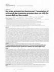 Research paper thumbnail of Are larger primates less faunivorous? Consumption of arthropods by Amazonian primates does not fulfil the Jarman-Bell and Kay models