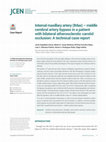 Research paper thumbnail of Internal maxillary artery (IMax) -middle cerebral artery bypass in a patient with bilateral atherosclerotic carotid occlusion: A technical case report