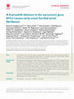 Research paper thumbnail of A frameshift deletion in the sarcomere gene MYL4 causes early-onset familial atrial fibrillation