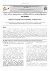 Research paper thumbnail of Allium sativum aqueous extract inhibitory effect on advanced glycation end product