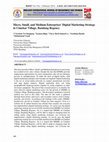 Research paper thumbnail of Micro, Small, and Medium Enterprises' Digital Marketing Strategy in Cimekar Village, Bandung Regency