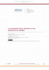 Research paper thumbnail of La educación física: Derecho a una educación de calidad