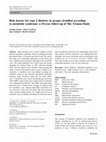 Research paper thumbnail of Risk factors for type 2 diabetes in groups stratified according to metabolic syndrome: a 10-year follow-up of The Tromsø Study