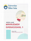 Research paper thumbnail of MODUL MANAJEMEN OPERASIONAL 1