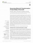 Research paper thumbnail of Governing Ethical AI Transformation: A Case Study of AuroraAI