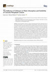 Research paper thumbnail of The Influence of Chitosan on Water Absorption and Solubility of Calcium Phosphate Cement