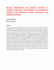 Research paper thumbnail of Paradox identification and paradox resolution in scientific endeavour: Reconciliation of contradictory rulesets in the interests of better theorization and hypothesis-building