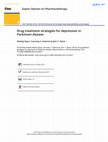 Research paper thumbnail of Drug treatment strategies for depression in Parkinson disease