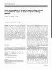 Research paper thumbnail of Grain size dependence of strength of nanocrystalline materials as exemplified by copper: an elastic-viscoplastic modelling approach