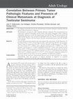 Research paper thumbnail of Correlation Between Primary Tumor Pathologic Features and Presence of Clinical Metastasis at Diagnosis of Testicular Seminoma