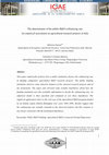 Research paper thumbnail of The determinants of the public R&D cofinancing rate An empirical assessment on agricultural research