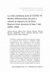 Research paper thumbnail of La vida cotidiana ante el COVID-19: Modos diferenciales de usar y valorar el espacio en el Gran Buenos Aires durante la fase 1 del ASPO, 2020