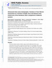 Research paper thumbnail of Ultrasound Shear Wave Elastography: Variations of Liver Fibrosis Assessment as a Function of Depth, Force and Distance from Central Axis of the Transducer with a Comparison of Different Systems