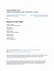 Research paper thumbnail of Module 4: Formal Thought