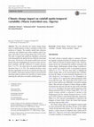 Research paper thumbnail of Climate change impact on rainfall spatio-temporal variability (Macta watershed case, Algeria)