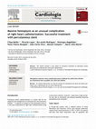 Research paper thumbnail of Massive hemoptysis as an unusual complication of right heart catheterization: Successful treatment with percutaneous stent