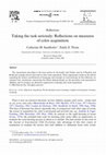 Research paper thumbnail of Taking the task seriously: Reflections on measures of color acquisition