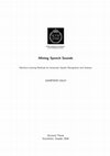 Research paper thumbnail of Machine Learning Methods for Automatic Speech Recognition and Analysis