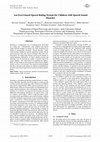 Research paper thumbnail of wav2vec2-based Speech Rating System for Children with Speech Sound Disorder