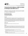 Research paper thumbnail of Comunicación interna y redes sociales en tiempos del SARS-CoV-2