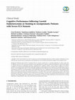 Research paper thumbnail of Cognitive Performance following Carotid Endarterectomy or Stenting in Asymptomatic Patients with Severe ICA Stenosis