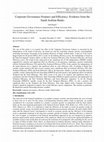 Research paper thumbnail of Corporate Governance Features and Efficiency: Evidence from the Saudi Arabian Banks