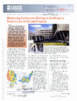 Research paper thumbnail of Monitoring earthquake shaking in buildings to reduce loss of life and property