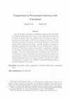 Research paper thumbnail of Competition in Procurement Auctions with Corruption